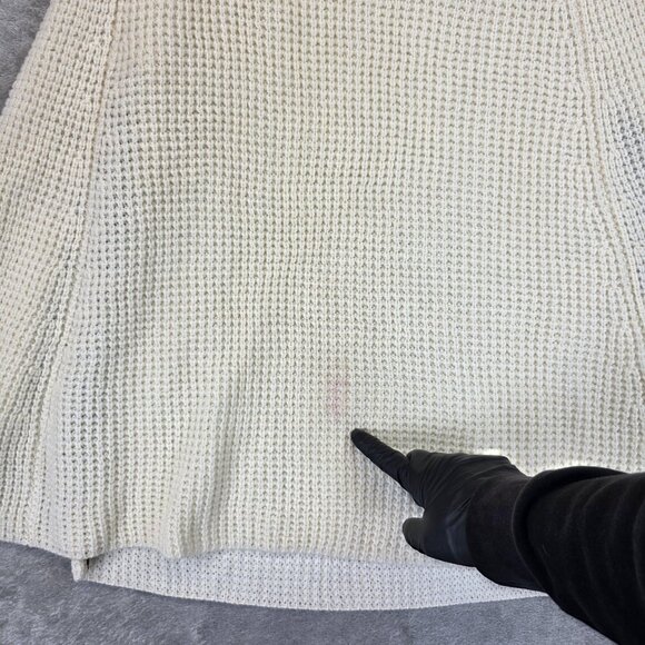 Lauren Ralph Lauren Poncho Womens One Size Cream Cowl Neck Knit Wool Blend Cape - Picture 7 of 8